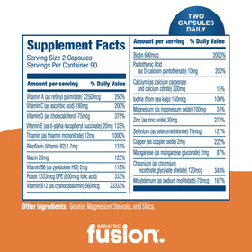 Bariatric Fusion Multivitamine Sans Fer 120 capsules en mode de vie actif