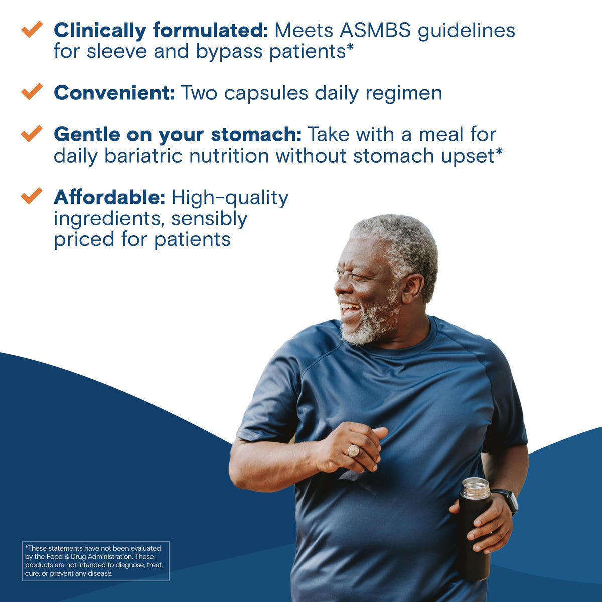 Bariatric Fusion multivitamine sans fer dans un cadre de vie
