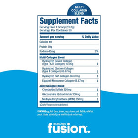 Bariatric Fusion Poudre de Collagène Multi 440g étiquette détaillée