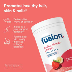 Bariatric Fusion Poudre de Protéine Multi Collagène Fraise Banane vue de côté