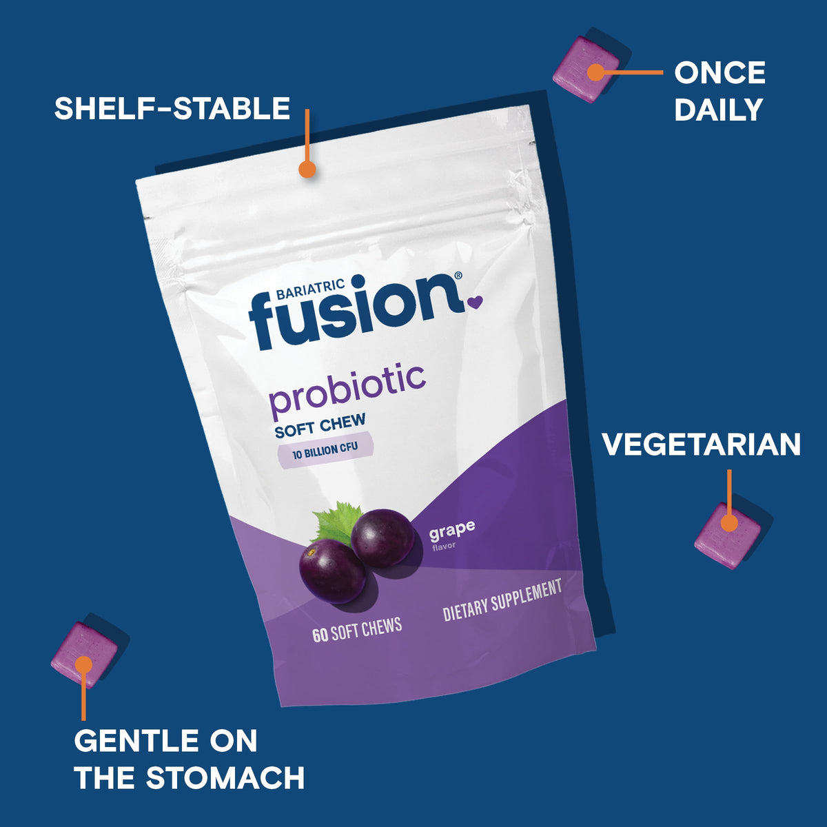 Bariatric Fusion Probiotiques Chewy 60 Compte chews individuels