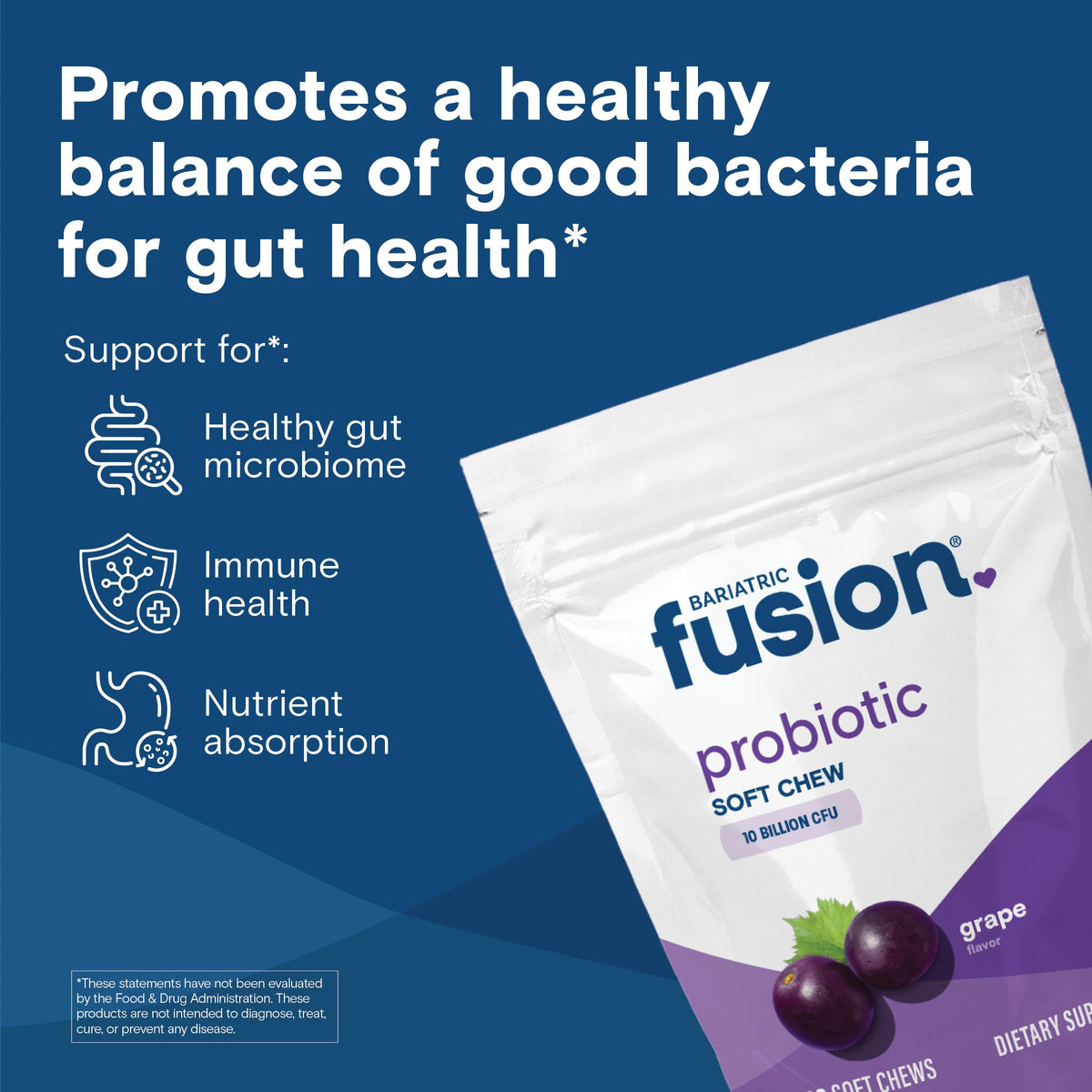 Bariatric Fusion Probiotiques Chewy 60 Compte sachet arrière