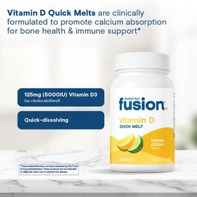 Bariatric Fusion Vitamine D3 5000 IU comprimés à dissoudre, comprimés dans un verre d'eau
