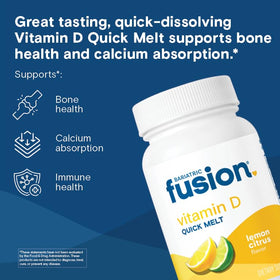Bariatric Fusion Vitamine D3 5000 IU comprimés à dissoudre, comprimés sur une cuillère