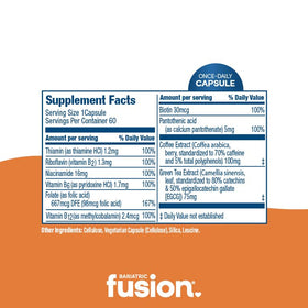 Bariatric Fusion Vitamines B Complex avec caféine naturelle