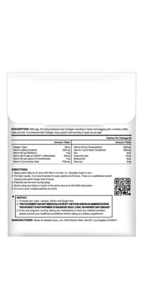 Bariatric Guru patch Ultra Collagène Plus dans un cadre de vie active