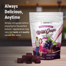 BariatricPal Calcium Citrate 500mg sans sucre - chews dans un bol