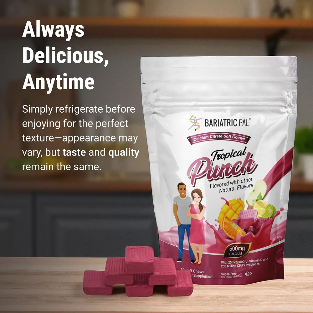 BariatricPal Chews Calcium Citrate 500mg avec d'autres compléments alimentaires