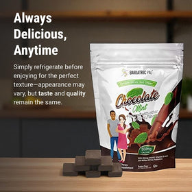 BariatricPal Chews Calcium Citrate 500mg Chocolat Menthe arrière du sachet