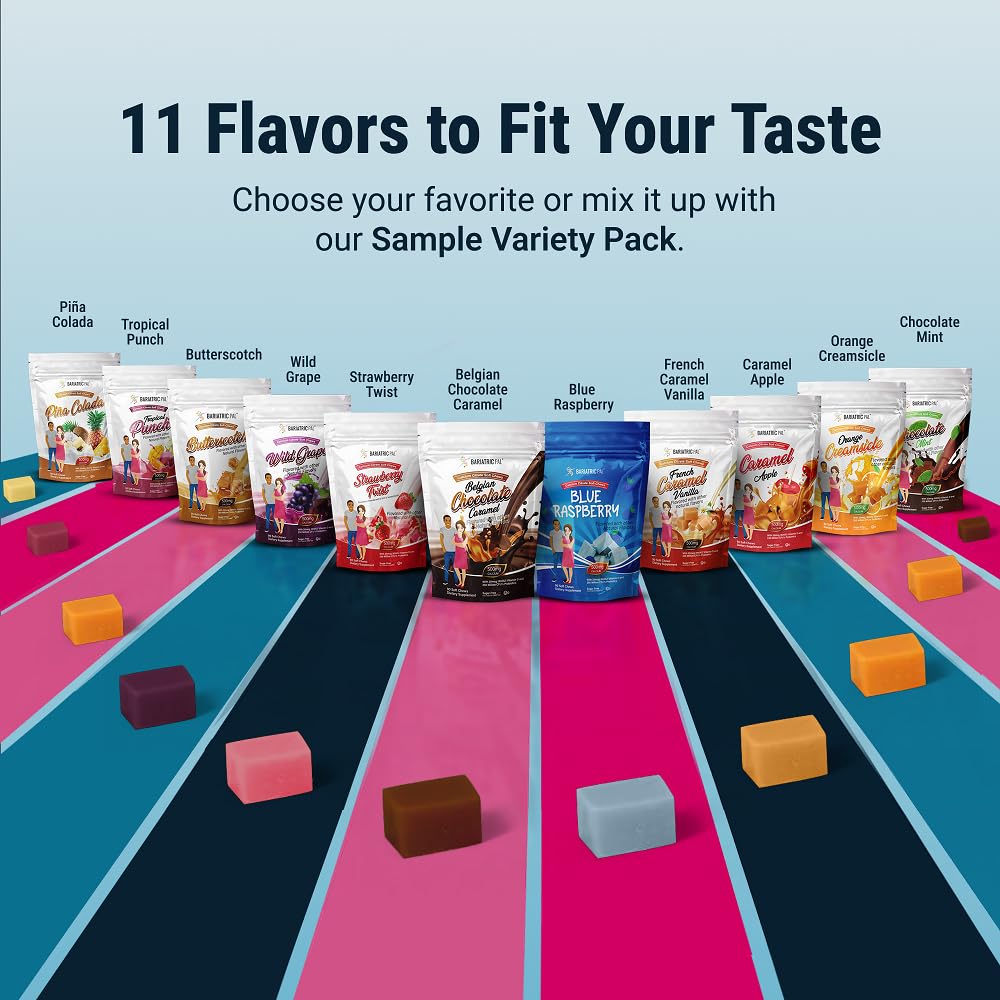 BariatricPal Chews Calcium Citrate Chocolat Caramel sur une table