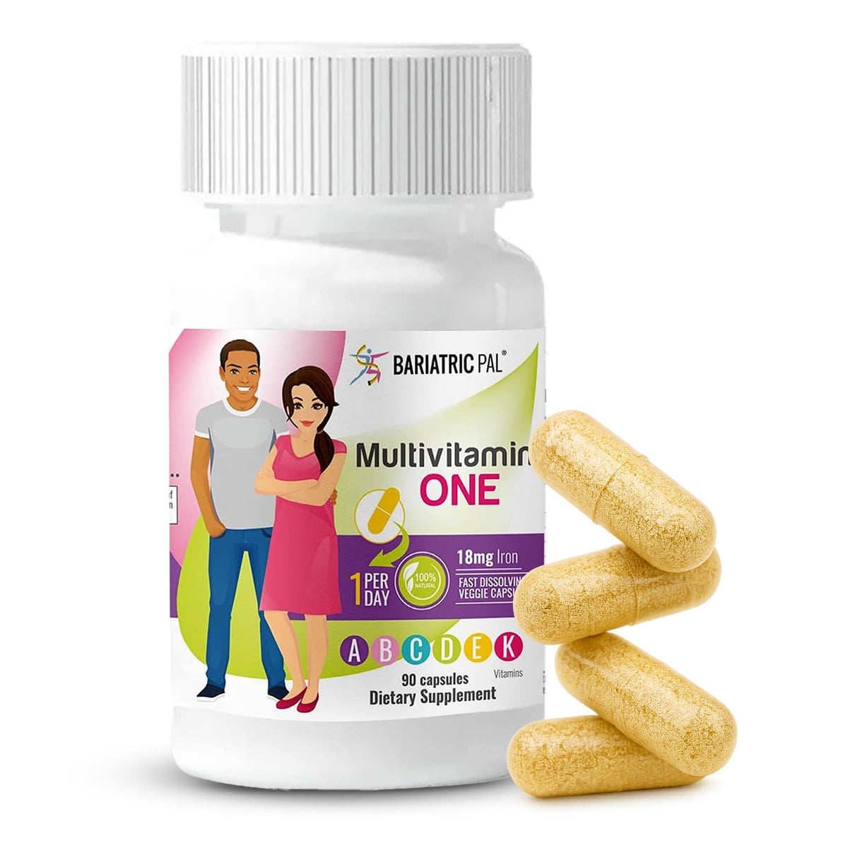 BariatricPal Multivitamine ONE 90 capsules vue de face
