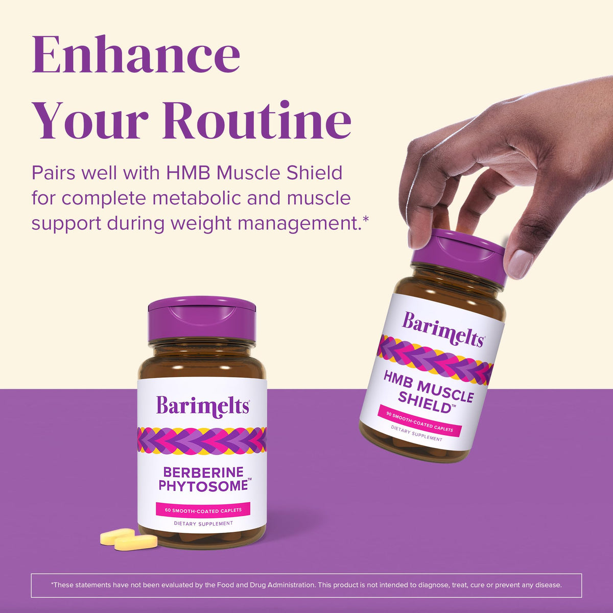 BariMelts Berberine Phytosome 550 mg caplets avec des ingrédients naturels