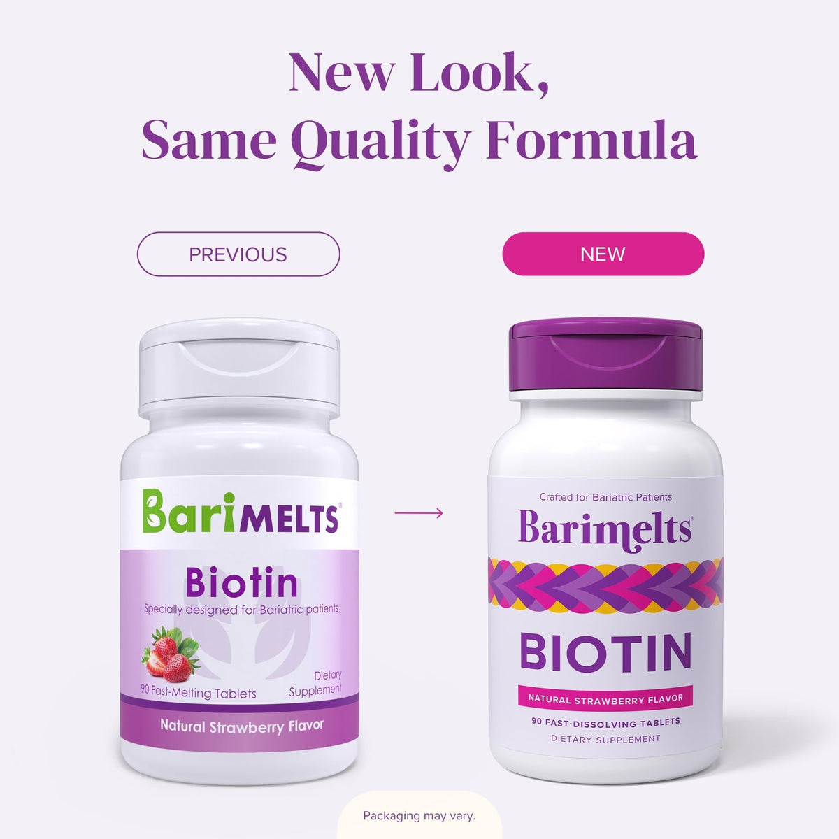 BariMelts Biotine 5000 mcg comprimés sur une main