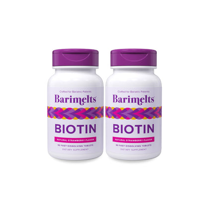 BariMelts Biotine comprimés 5000 mcg saveur fraise vue avant