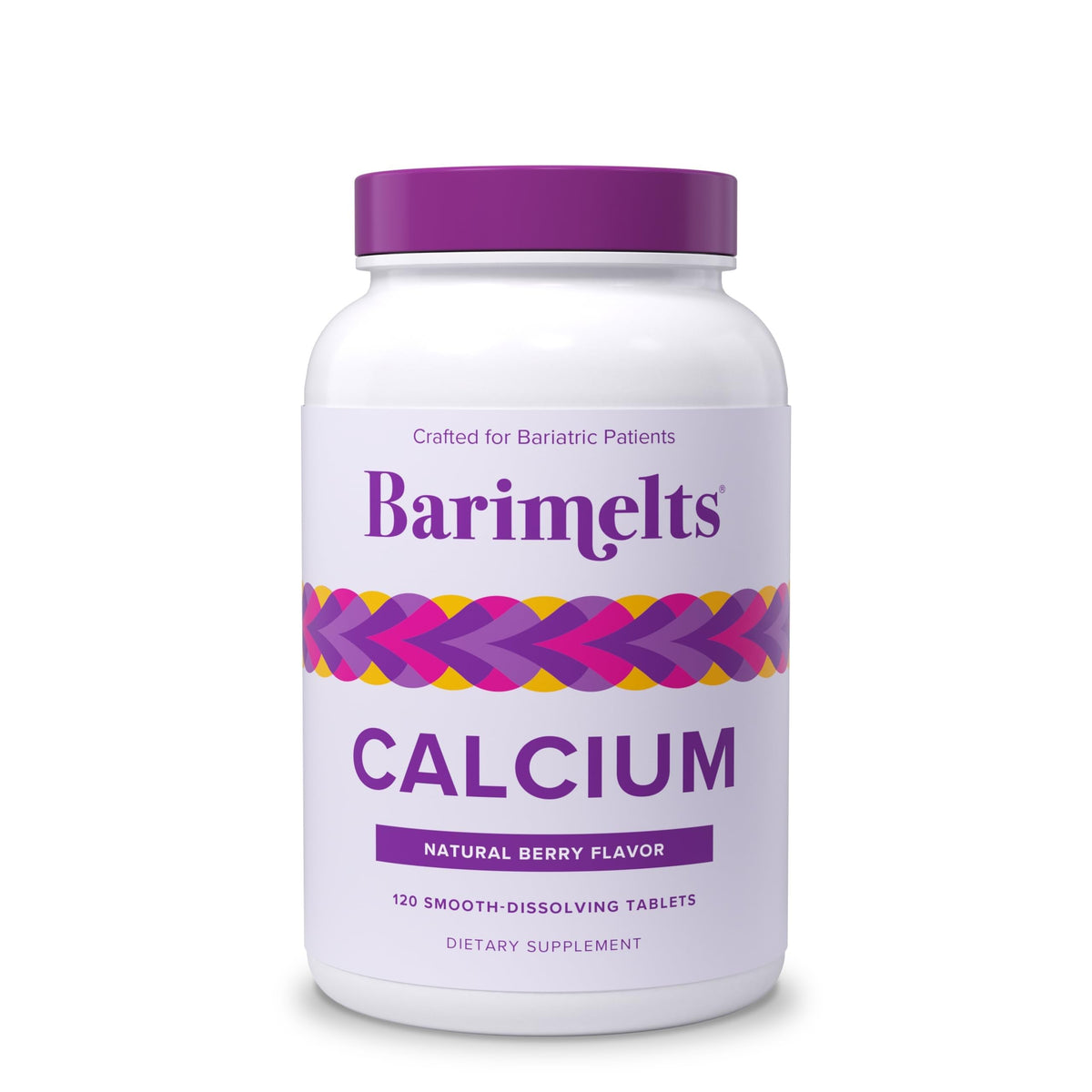 BariMelts Calcium 120 Tablettes vue de face avec emballage