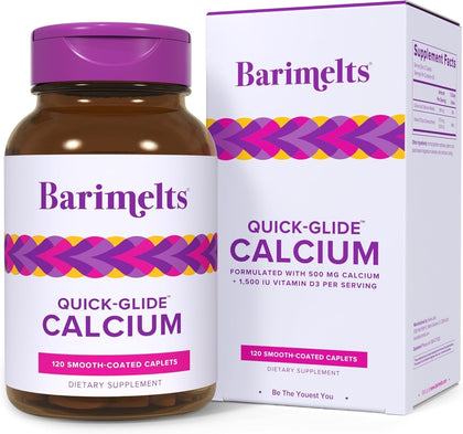 BariMelts Complément de Calcium 120 caplets à glisse rapide, vue avant