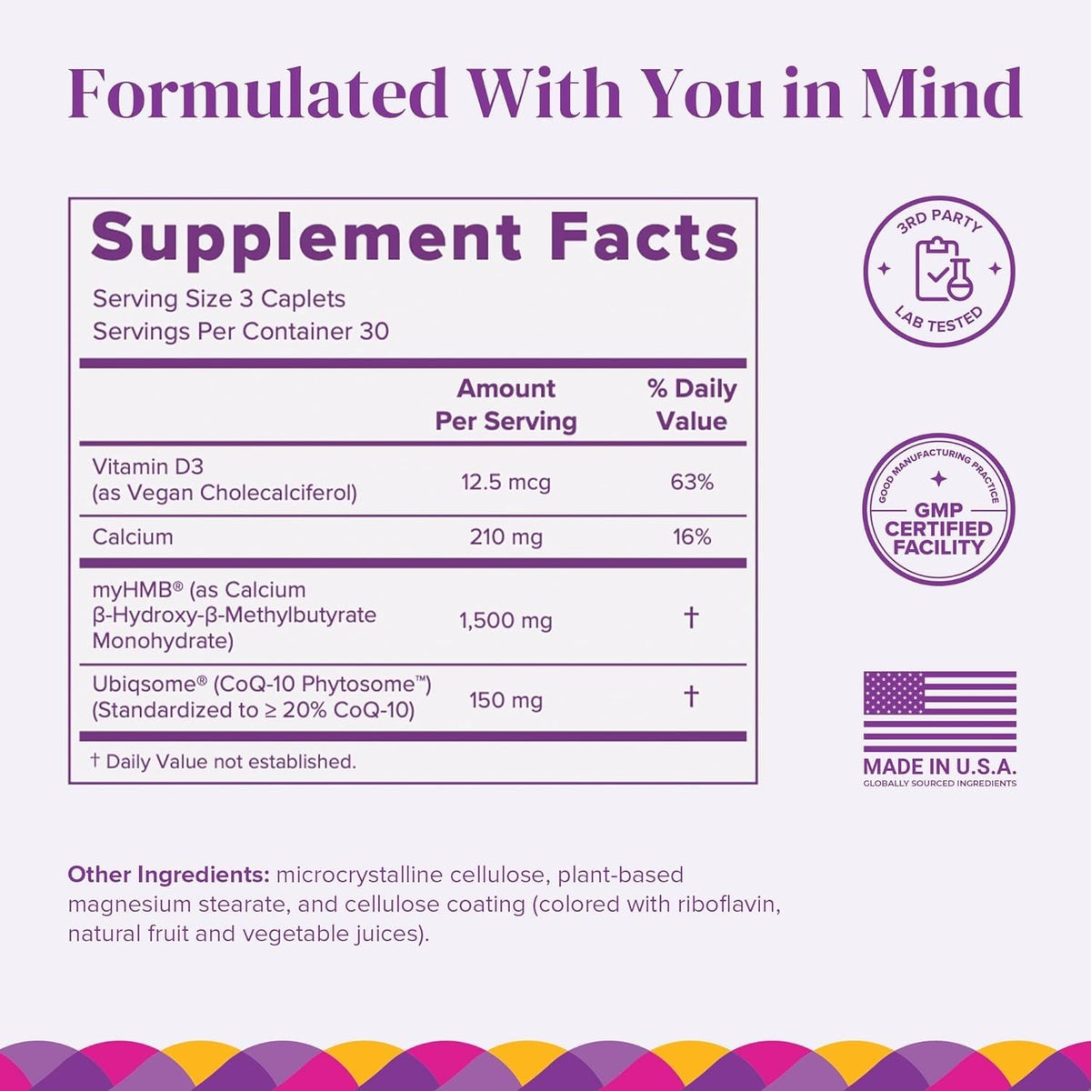 BariMelts HMB Muscle Shield 90 comprimés avec étiquette