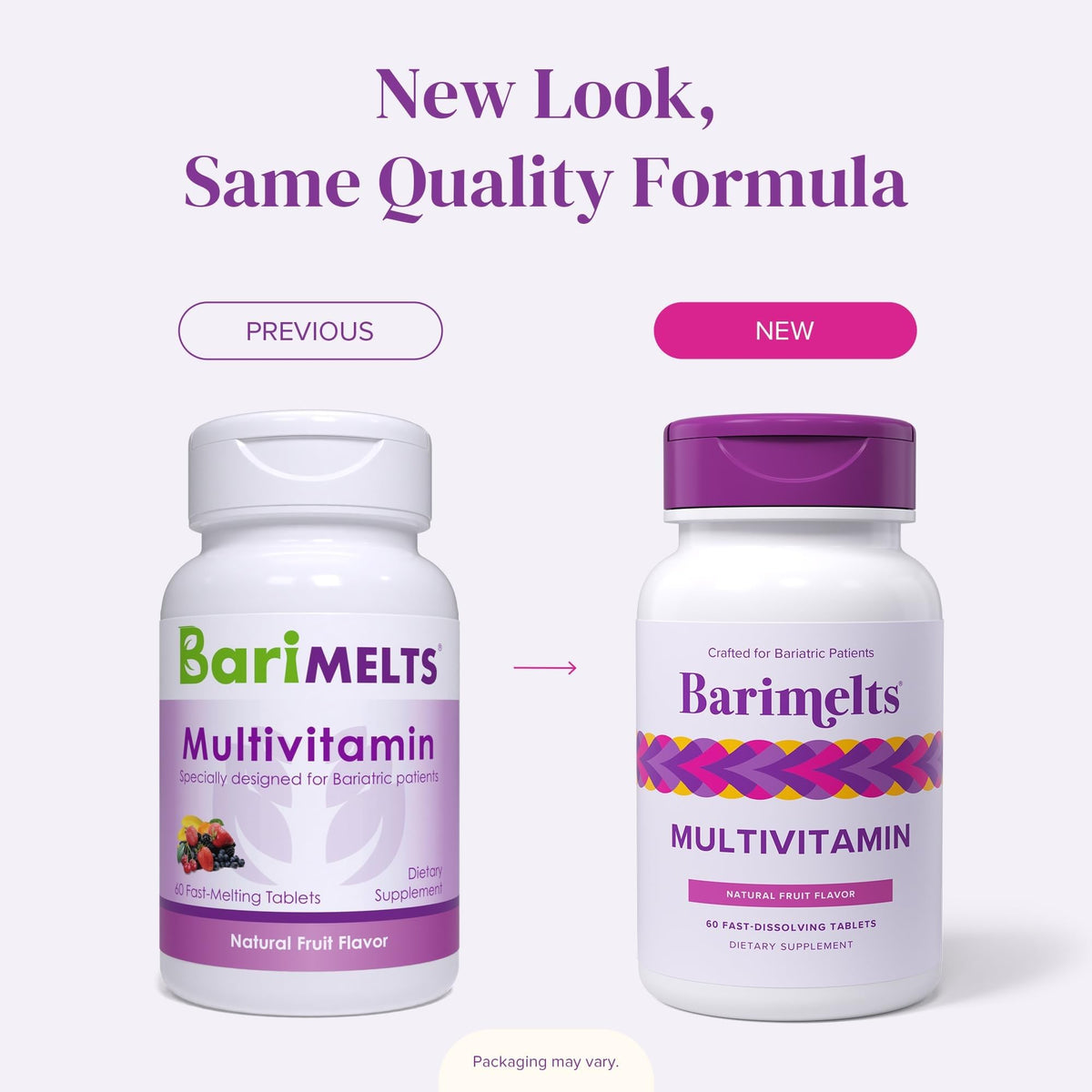 BariMelts Multivitamin 120 comprimés côté packaging