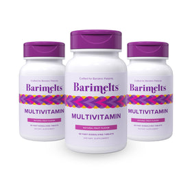 BariMelts Multivitamine 180 comprimés en emballage avant avec fruits nature
