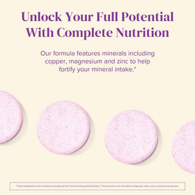 BariMelts Multivitamine dans un bol avec des fruits frais