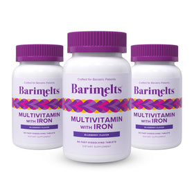 BariMelts Multivitamines 180 comprimés saveur myrtille avant vue