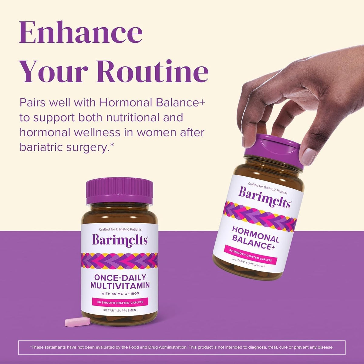 BariMelts Multivitamines sur un fond blanc