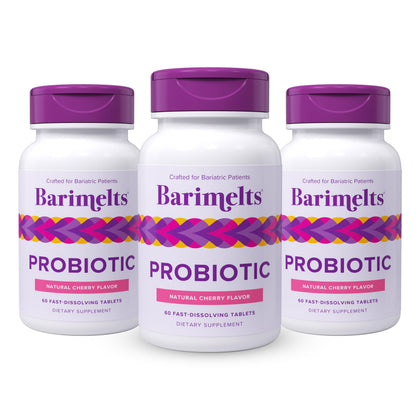 BariMelts Probiotiques 5 Milliards CFU 180 Comprimés Saveur Cerise - vue avant