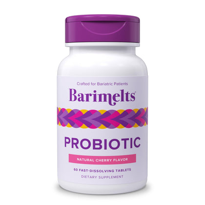 BariMelts Probiotiques 60 comprimés saveur cerise naturelle vue de face