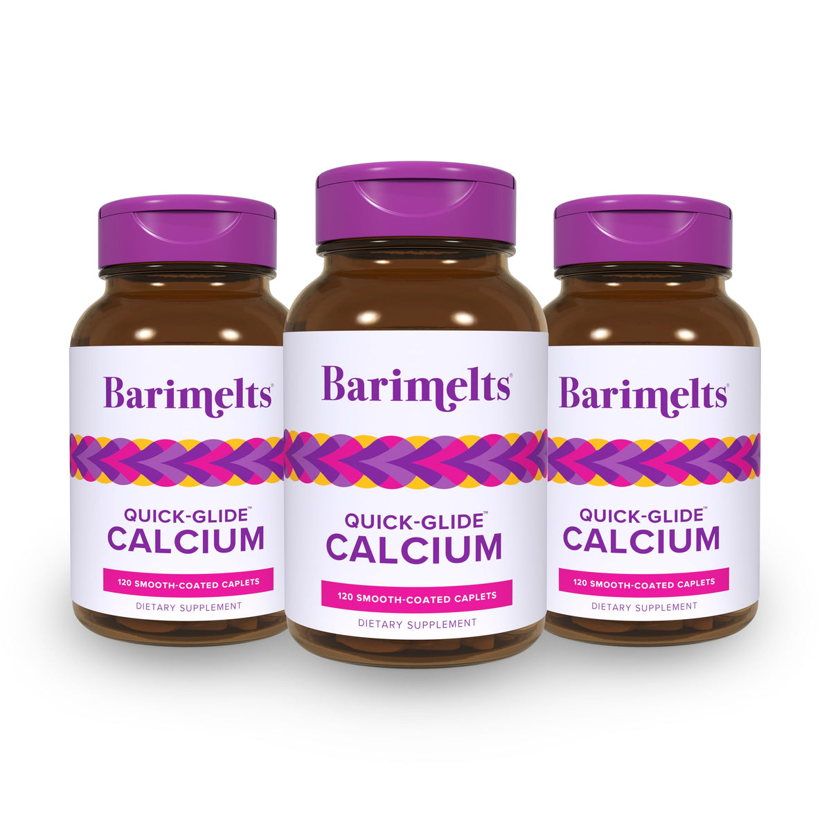 BariMelts Quick-Glide Calcium 360 caplets vue de face