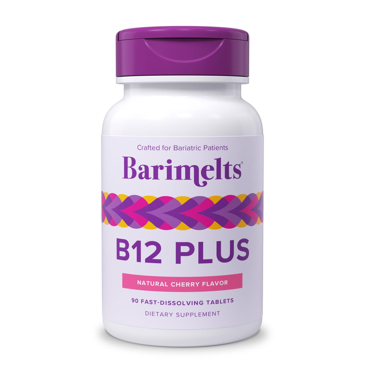 BariMelts Vitamine B12 Plus 90 comprimés saveur cerise, vue de face