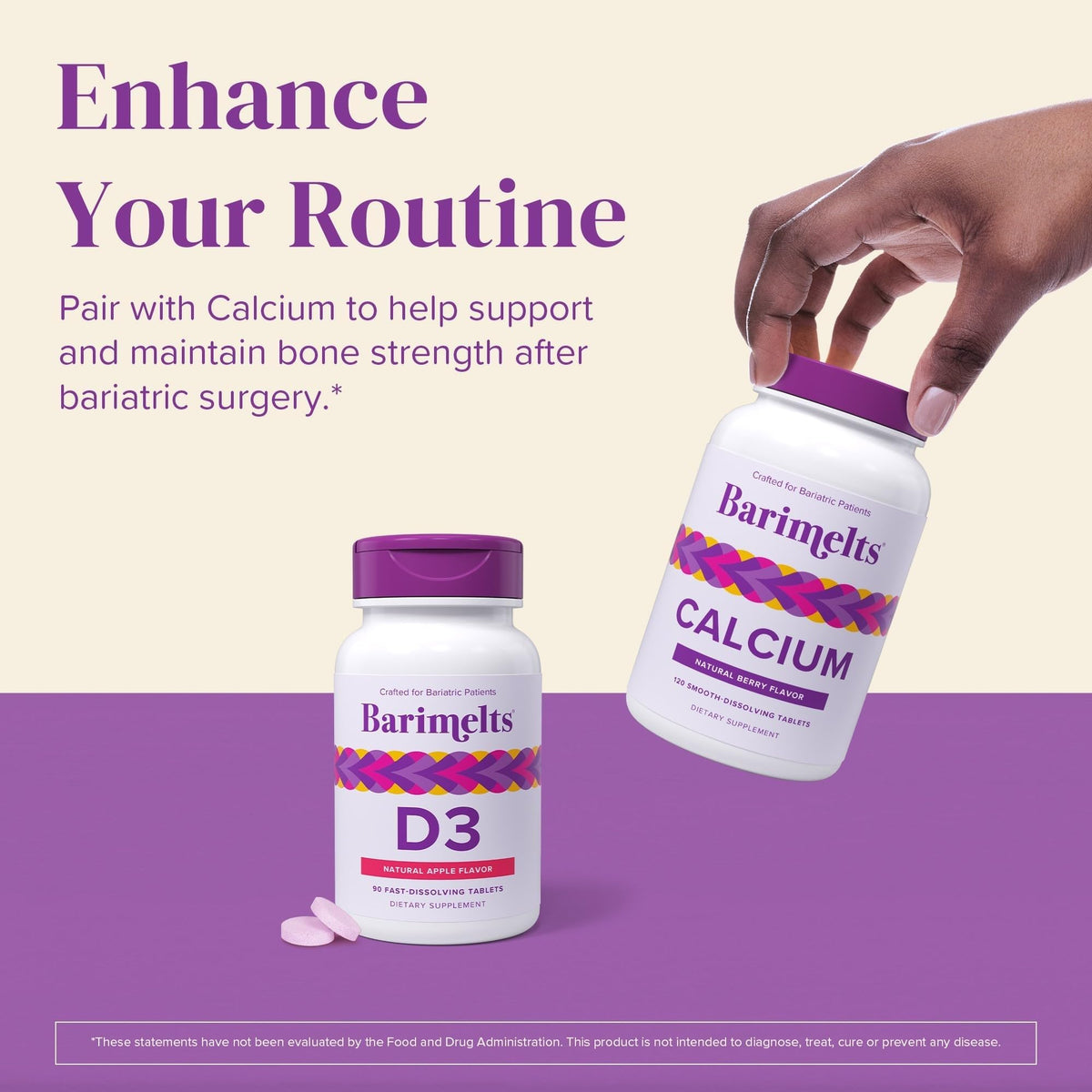 BariMelts Vitamine D3 5000 IU comprimés à dissoudre, utilisation quotidienne