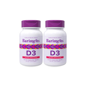 BariMelts Vitamine D3 5000 UI 180 comprimés à dissolution rapide, saveur pomme, vue de face
