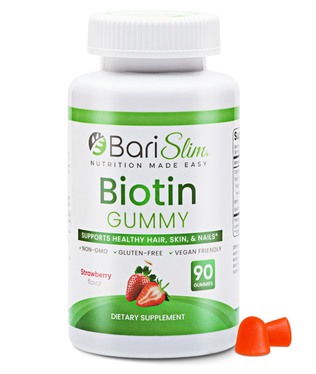 BariSlim Gummies Biotine 5000 mcg boîte avant vue