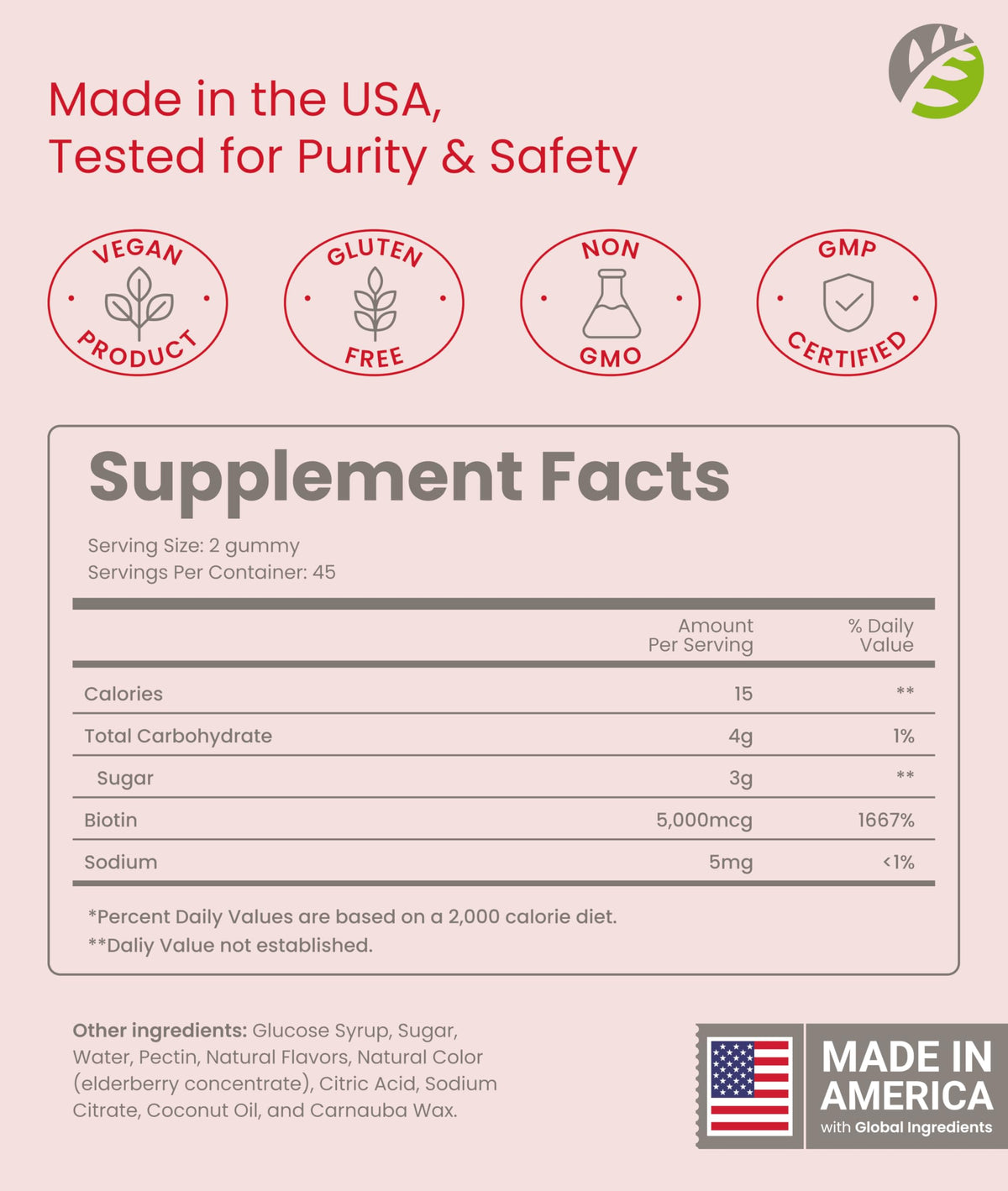BariSlim Gummies Biotine 5000 mcg gummies en gros plan