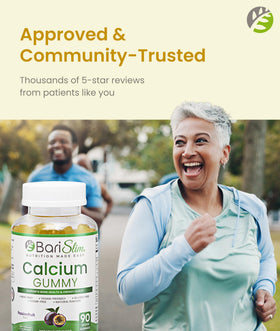 BariSlim Gummies Calcium 500mg, gummies dans une main