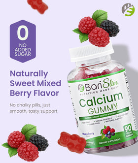 BariSlim Gummies Calcium Bariatriques 500mg sur une table