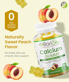 BariSlim Gummies Calcium Végétalien 500mg Pêche - texture de la gomme