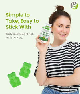 BariSlim Gummies Calcium Végétalien Kiwi, illustration de la prise quotidienne
