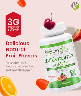 BariSlim Gummies Multivitamines 90 Chews en gros plan