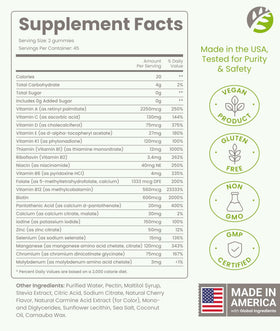 BariSlim Gummies Multivitamines Végétales Kiwi, emballage