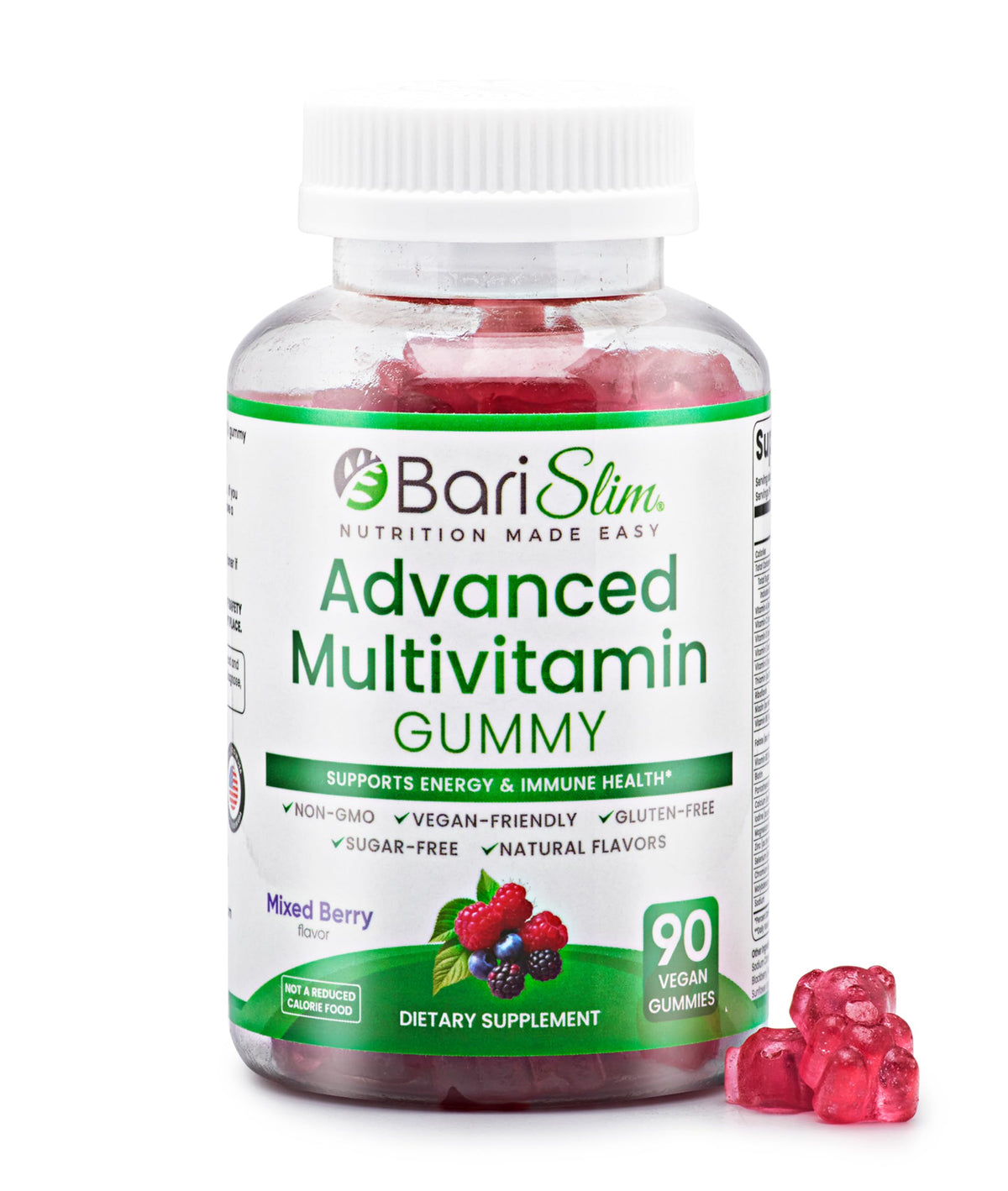 BariSlim Gummies Multivitamines Végétaliennes 90 unités en boîte