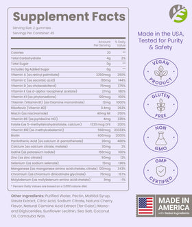 BariSlim Gummies Multivitamines Végétaliennes saveur baie mixte