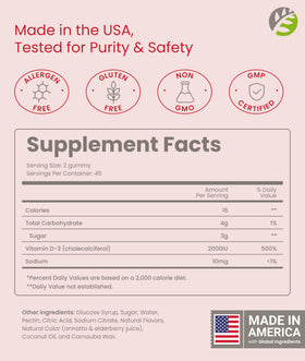 BariSlim Gummies Vitamin D-3 90 Chews fruit flavors close-up