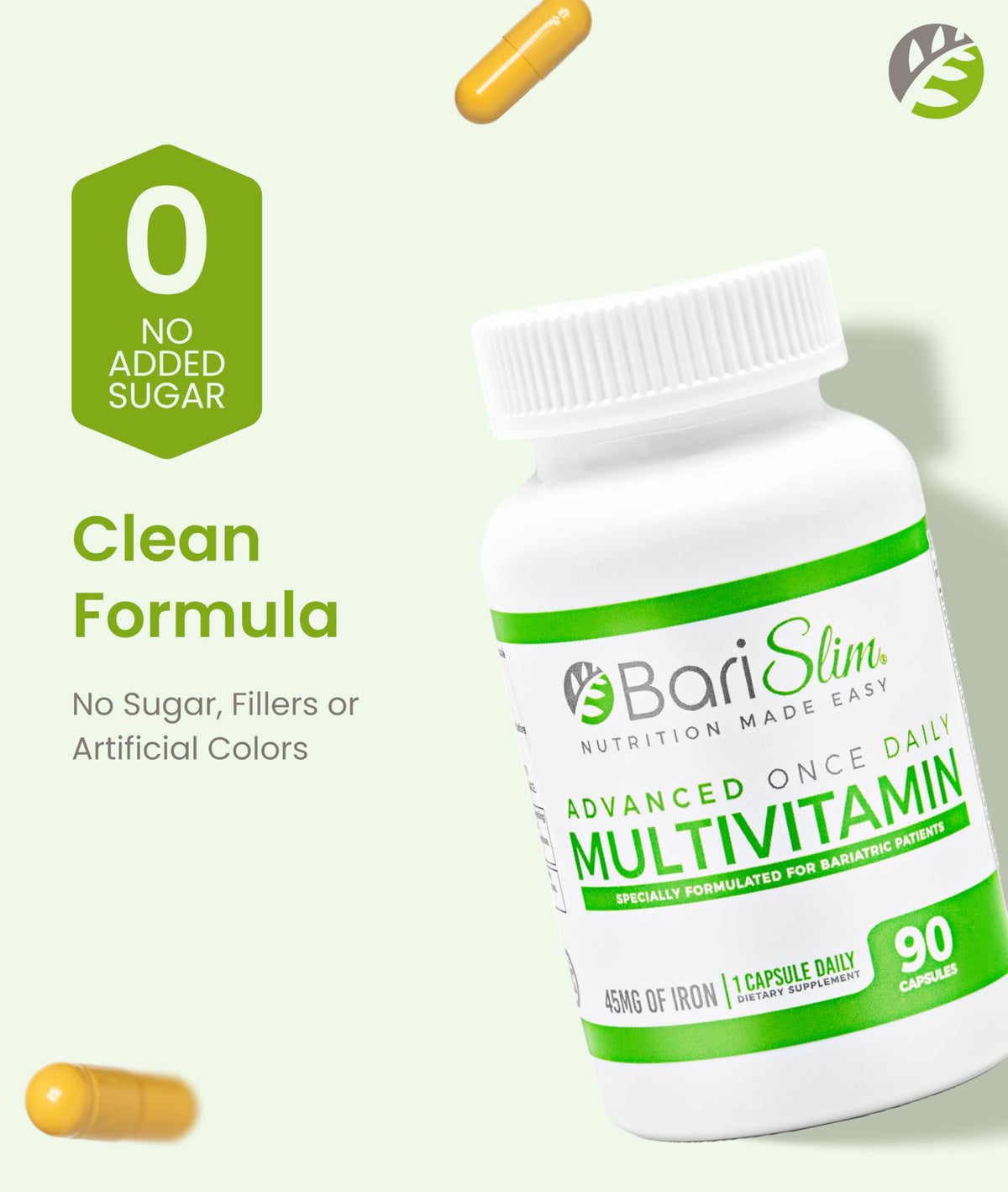 BariSlim Multivitamine Bariatrique Avancée ingrédients sur l'étiquette