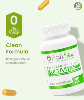 BariSlim Multivitamine Bariatrique Avancée ingrédients sur l'étiquette