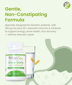 BariSlim Multivitamine Bariatrique capsule ouverte montrant son contenu
