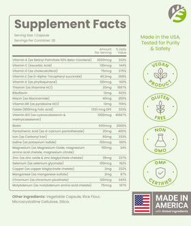 BariSlim Multivitamine Quotidienne avec Fer 60mg - capsule ouverte