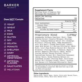 Barker Wellness Gummies de Champignons Adaptogènes Nuit 60ct sur une table