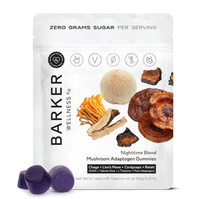 Barker Wellness Gummies de Champignons Adaptogènes Nuit 60ct vue de face