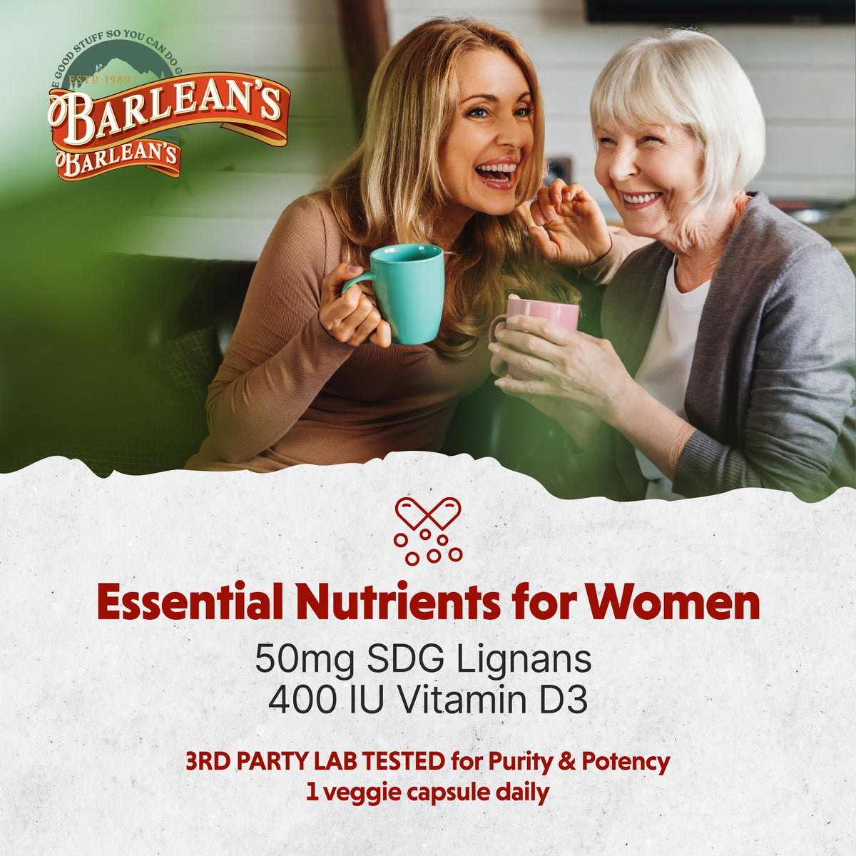 Barlean's Brevail Extrait de Lignane 30 Capsules avec d'autres compléments alimentaires